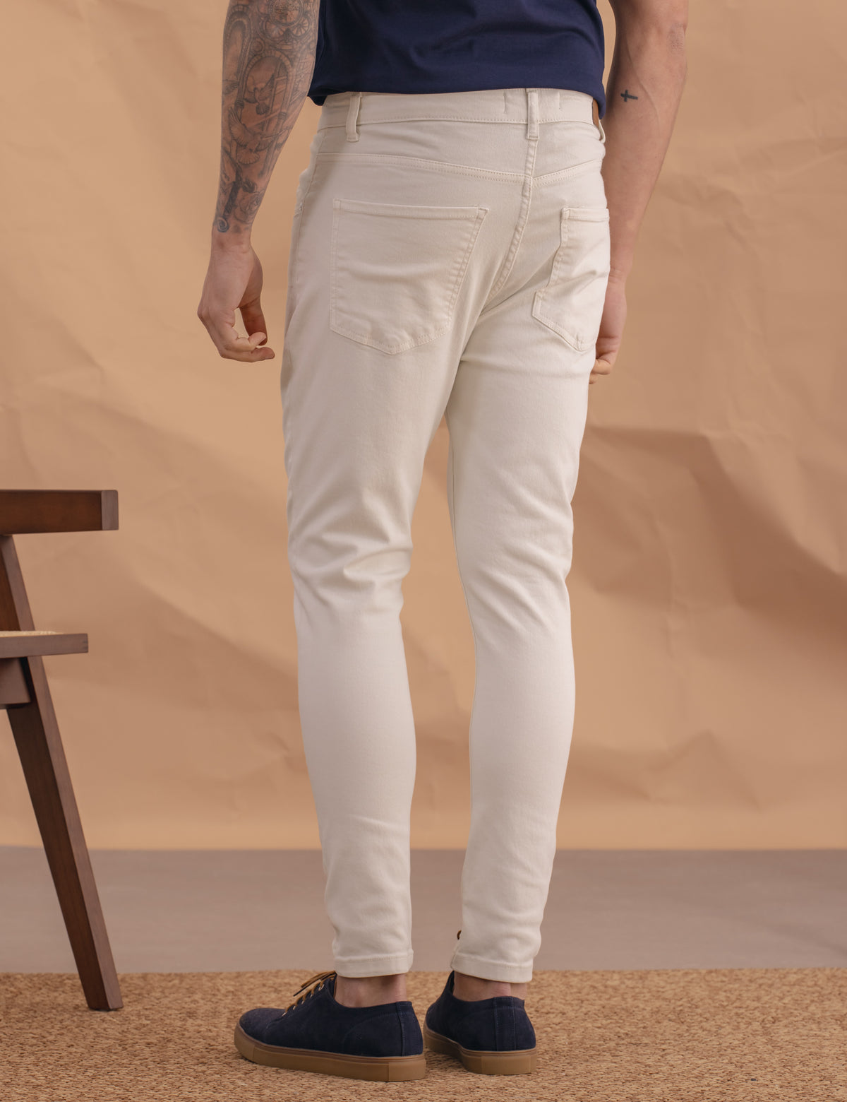 CALÇAS 5 BOLSOS SKINNY BEIGE