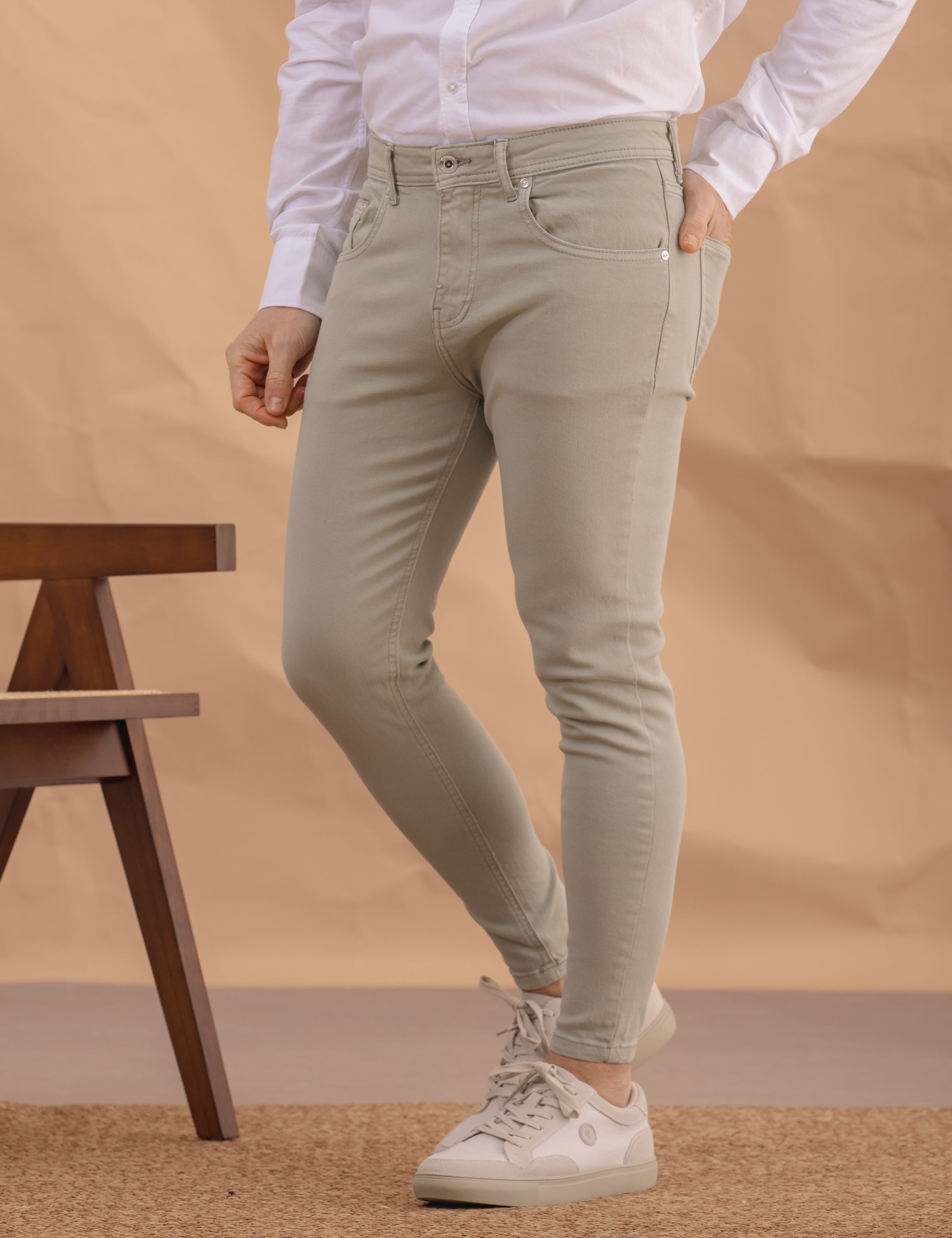 PANTALÓN 5 BOLSILLOS SKINNY VERDE