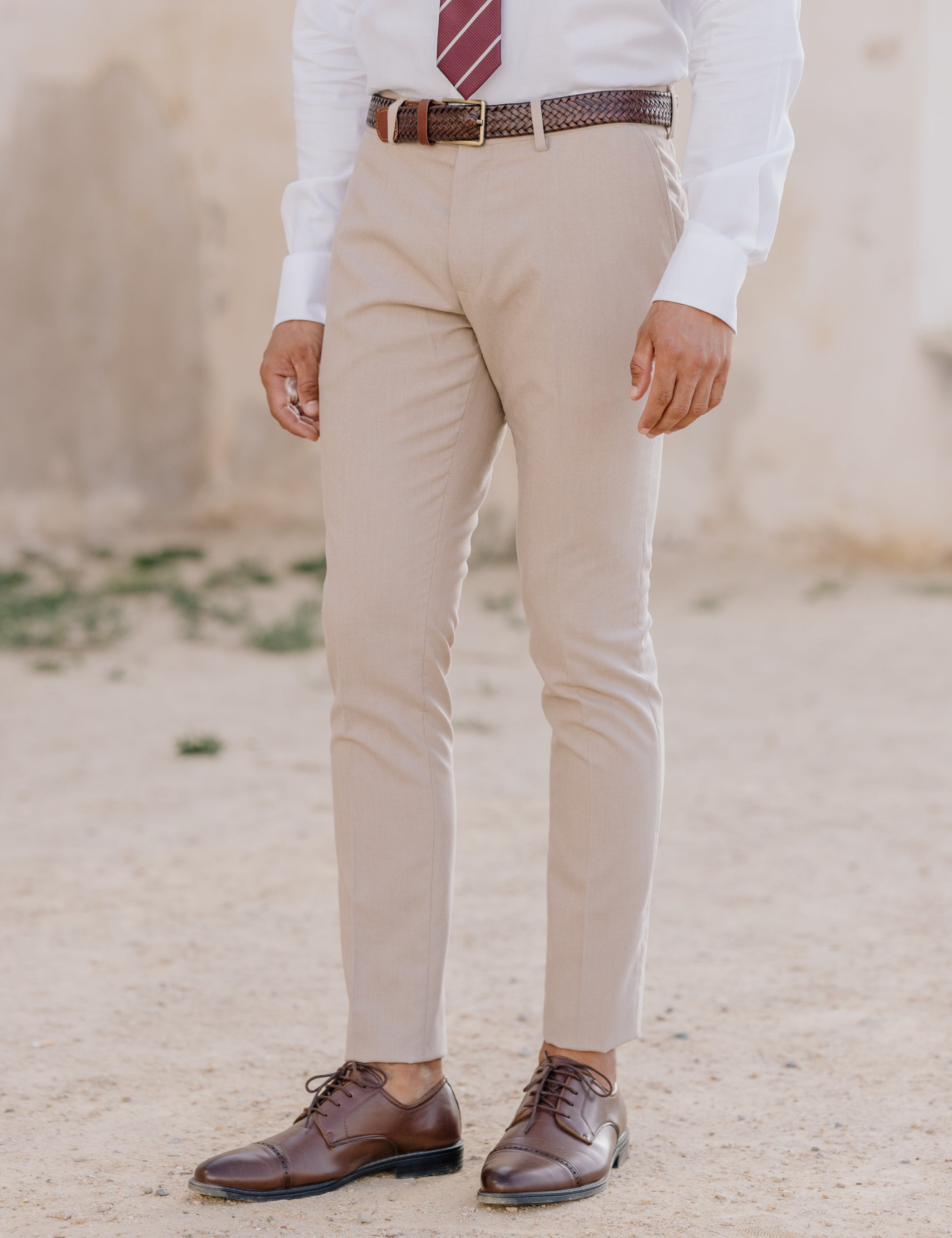 PANTALÓN DE TRAJE BEIGE