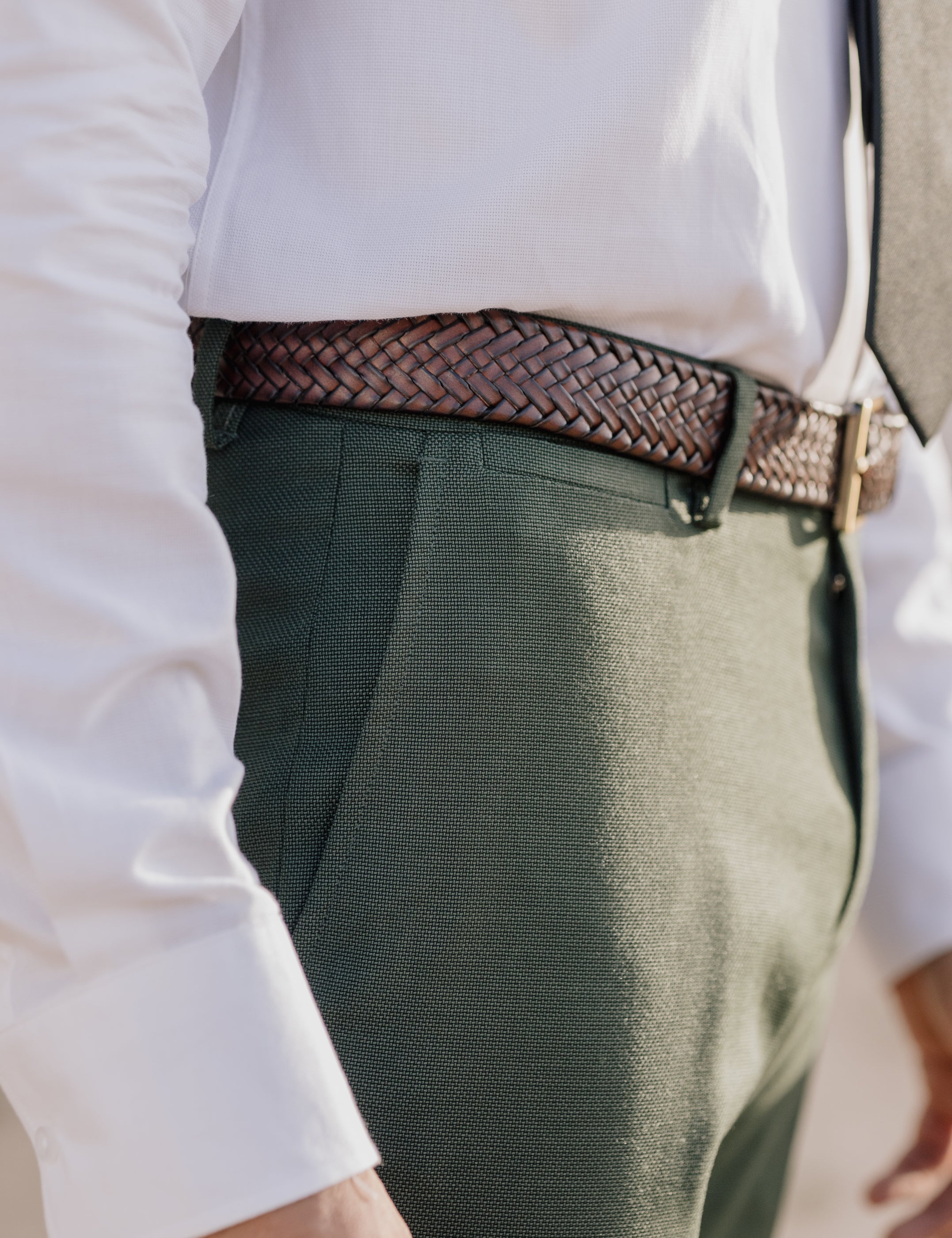 PANTALÓN DE TRAJE VERDE