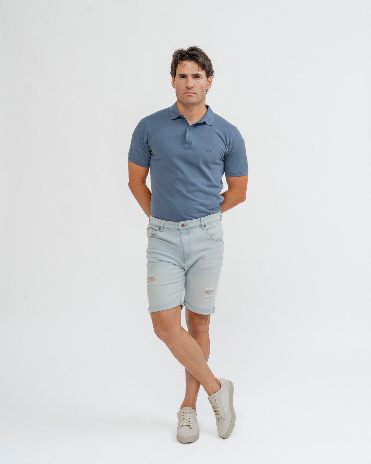 BERMUDA 5 BOLSOS DENIM RASGADO
