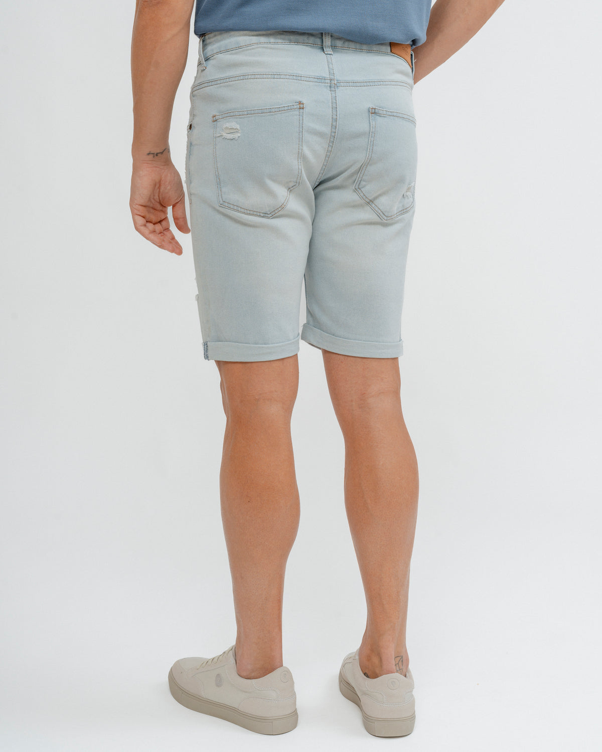 BERMUDA 5 BOLSOS DENIM RASGADO