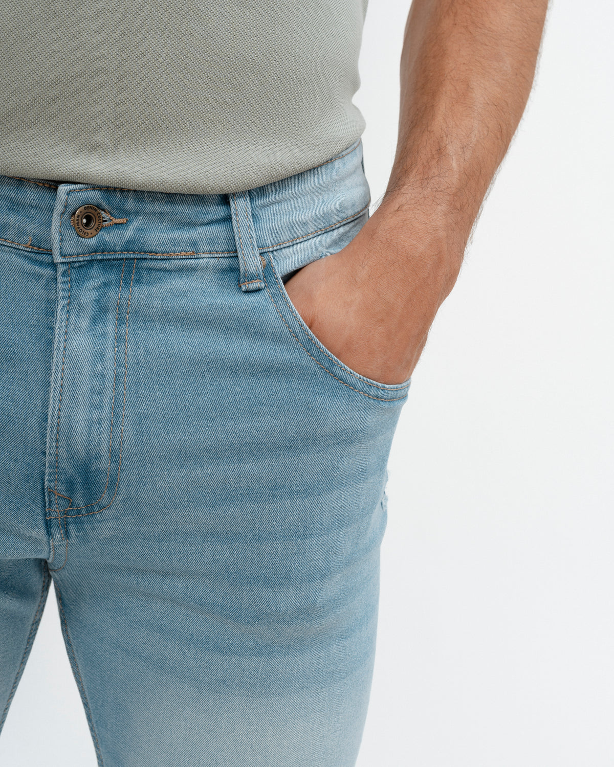 BERMUDAS 5 BOLSOS DE SARJA RASGADAS