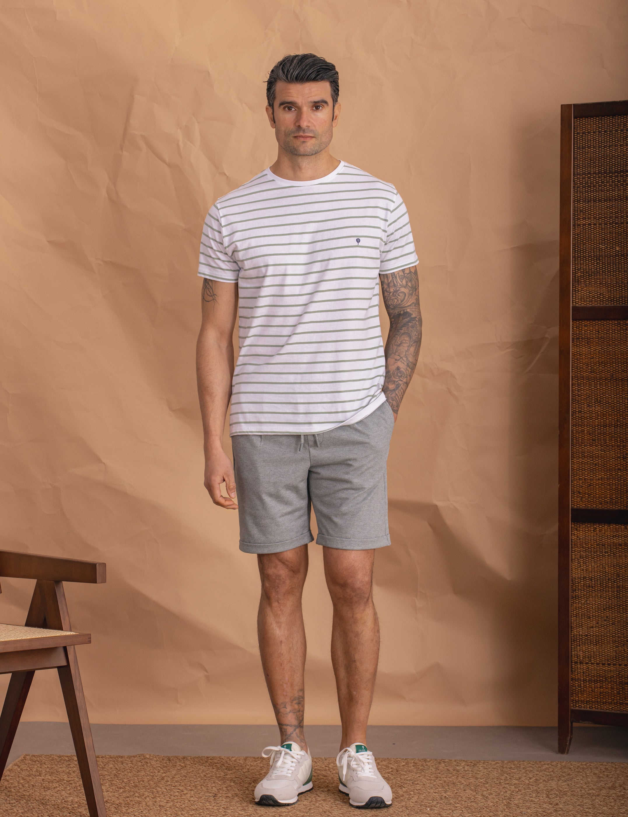 BERMUDA CASUAL VERDE MEZCLA