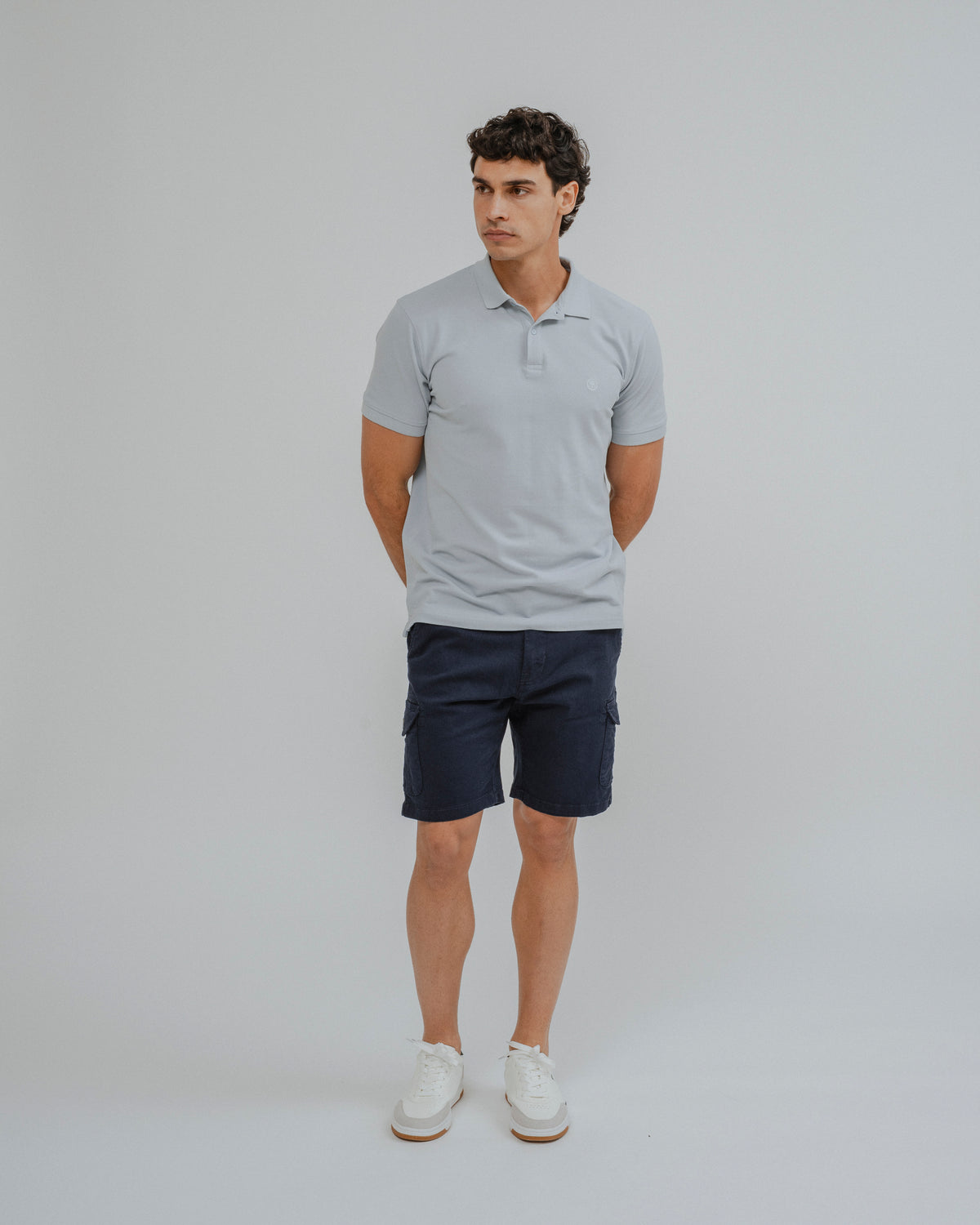 BERMUDAS CHINO CARGO AZUL