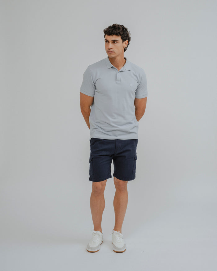 BERMUDA CHINO CARGO AZUL