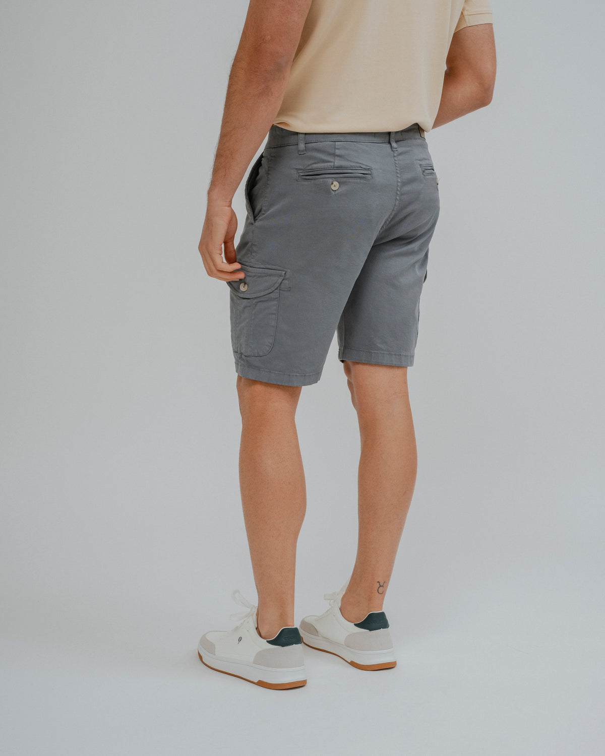 CALÇÕES CHINO CARGO AZUL-CLARO