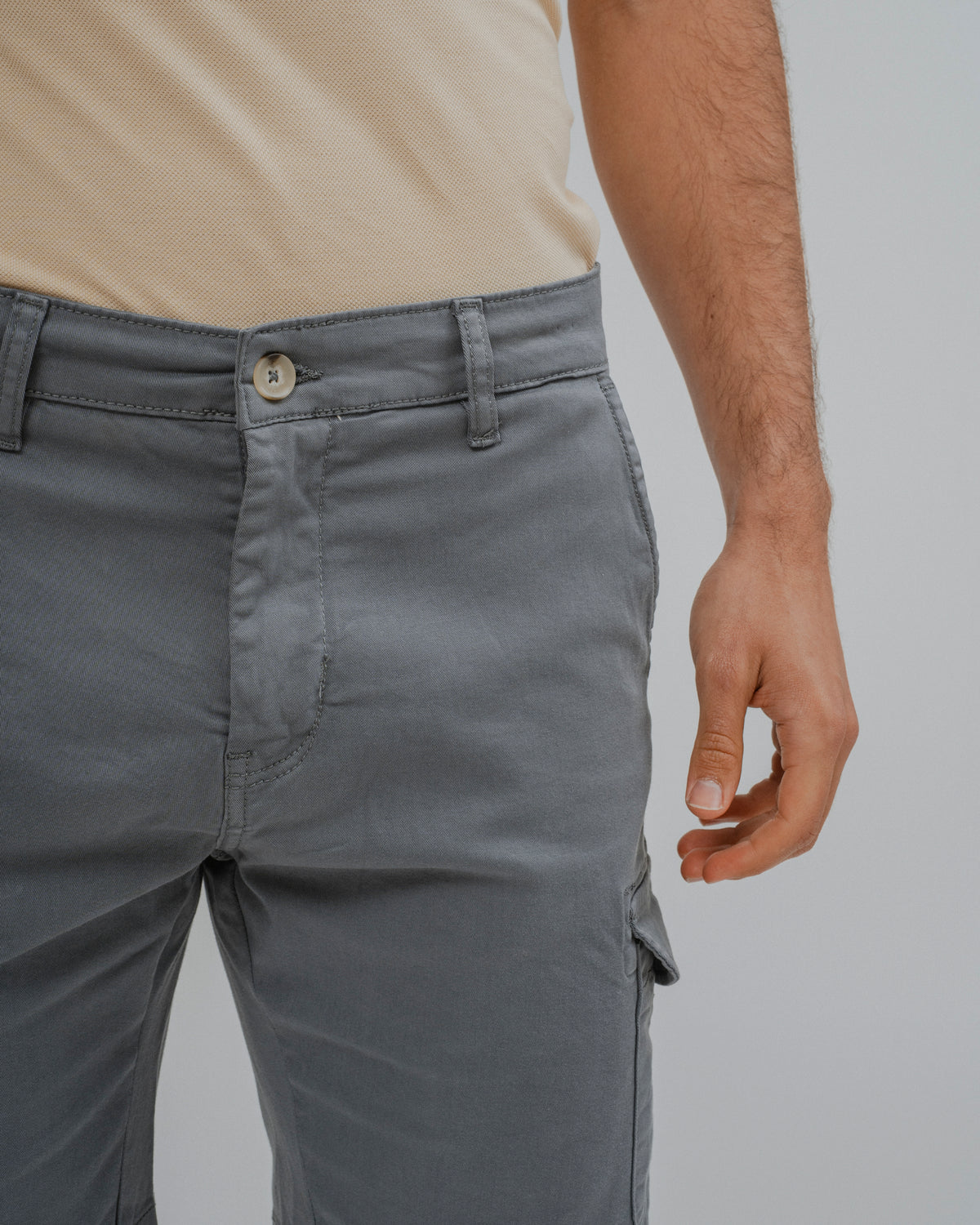 CALÇÕES CHINO CARGO AZUL-CLARO