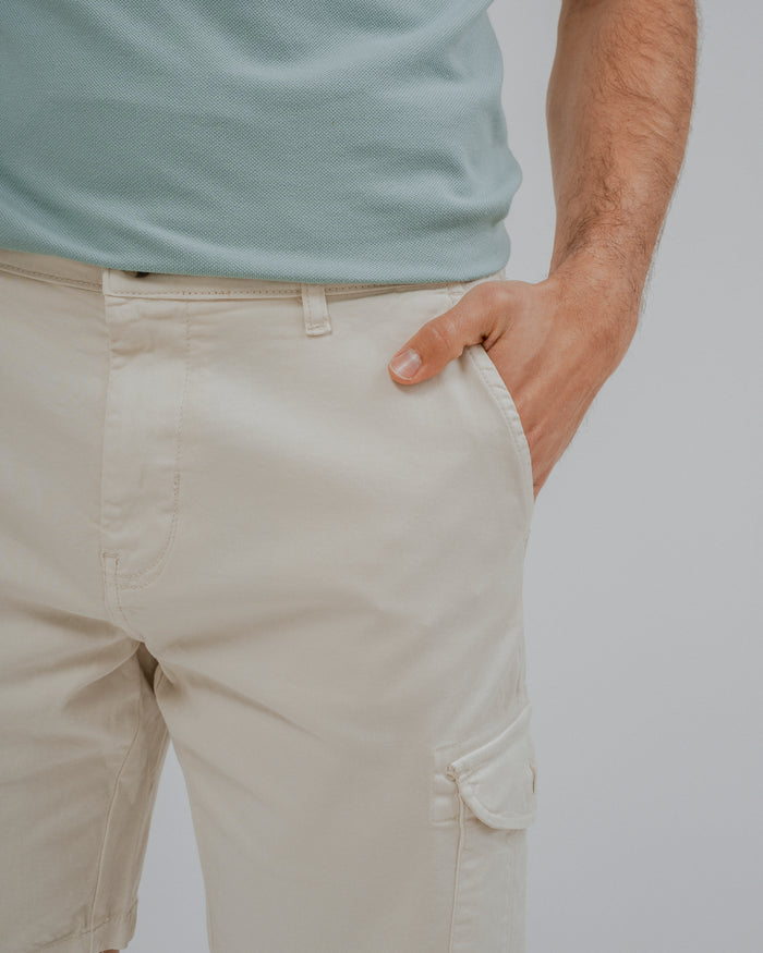 BERMUDA CHINO CARGO BEIGE