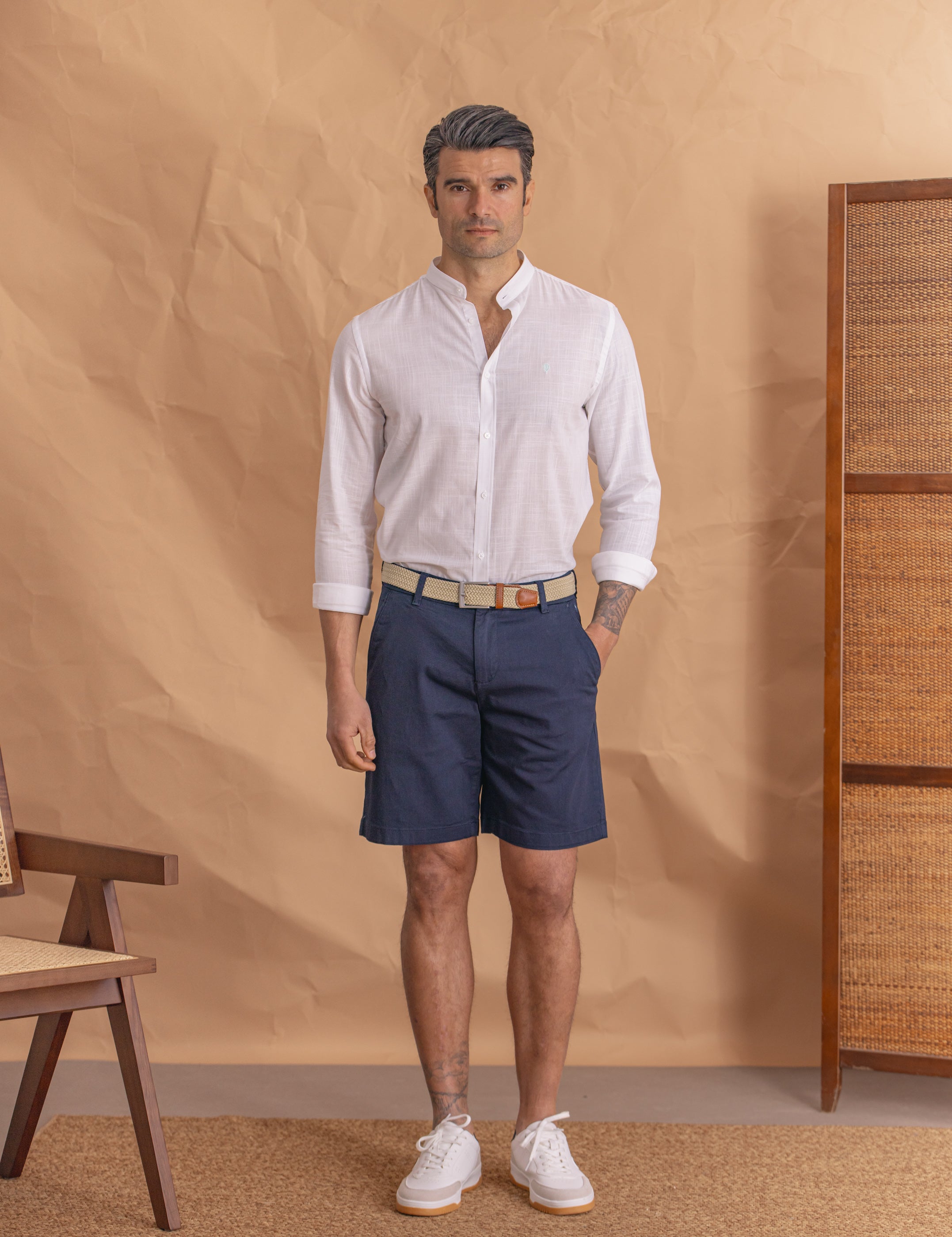 BERMUDA CHINO AZUL