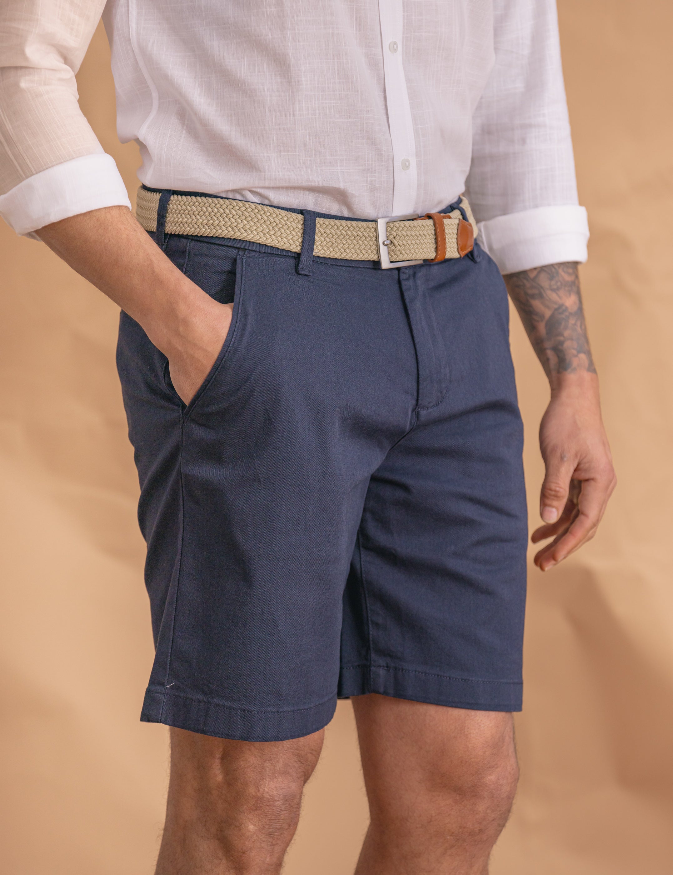 BERMUDA CHINO AZUL