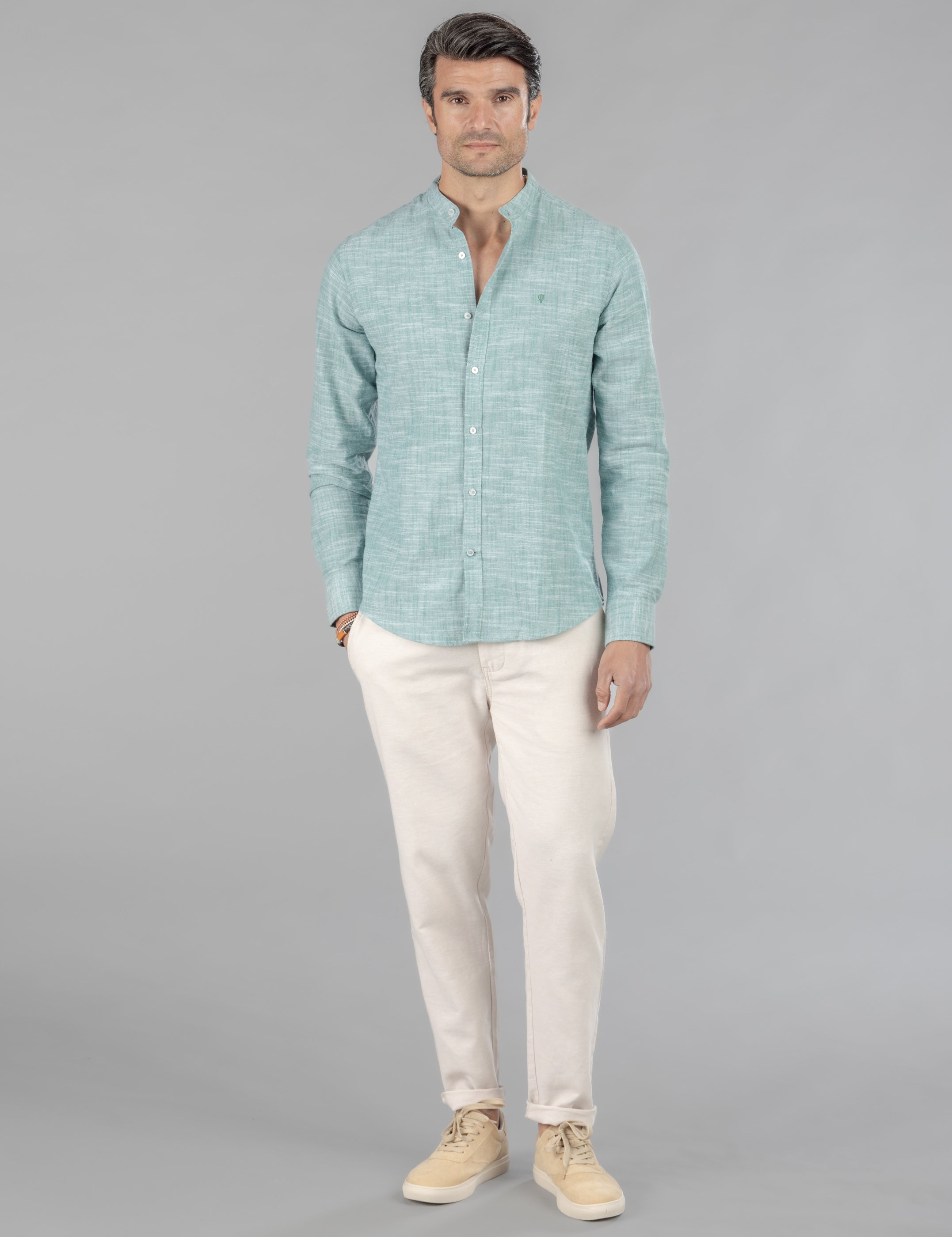 CAMISA OXFORD FLAMÉ CUELLO MAO