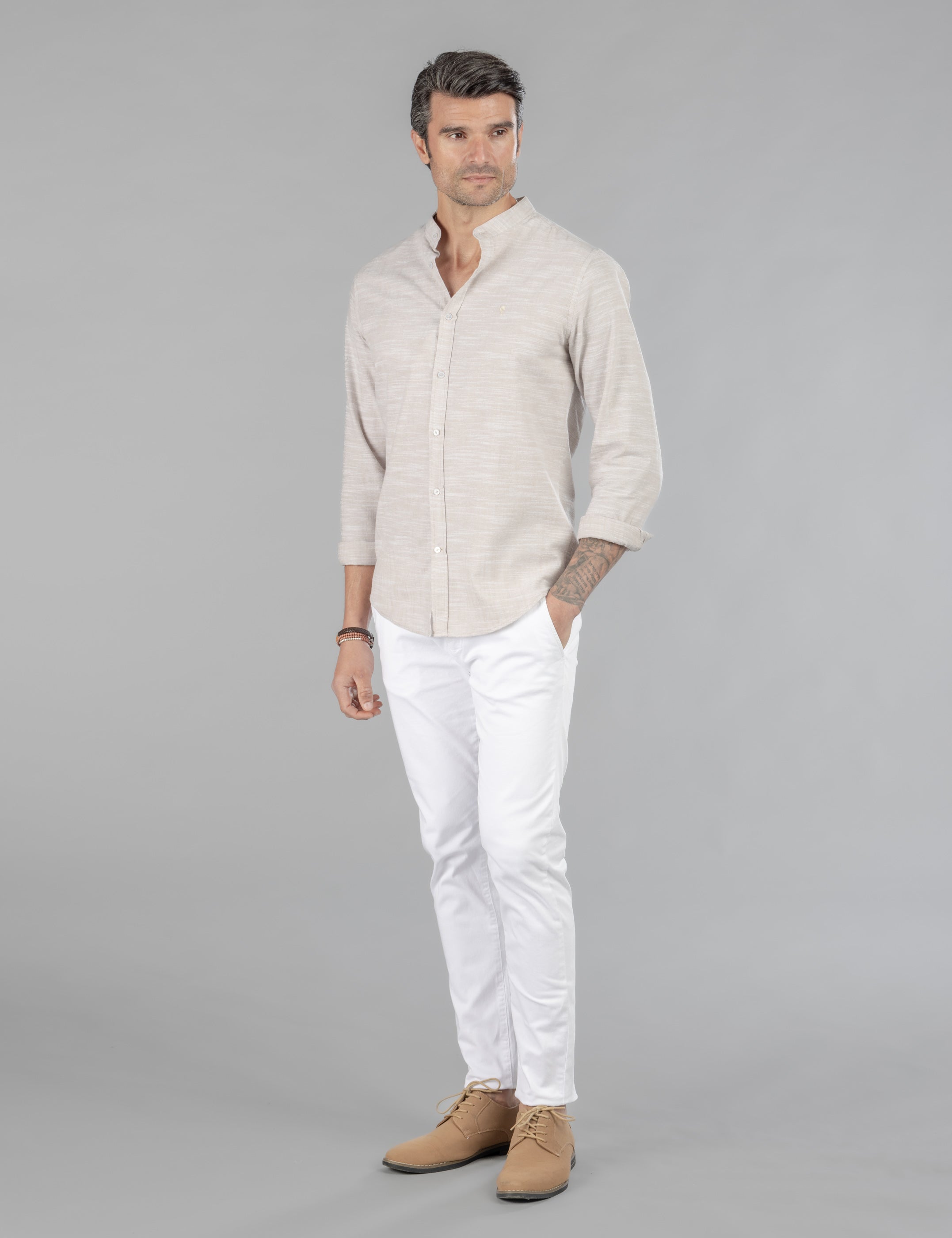 CAMISA OXFORD FLAMÉ CUELLO MAO