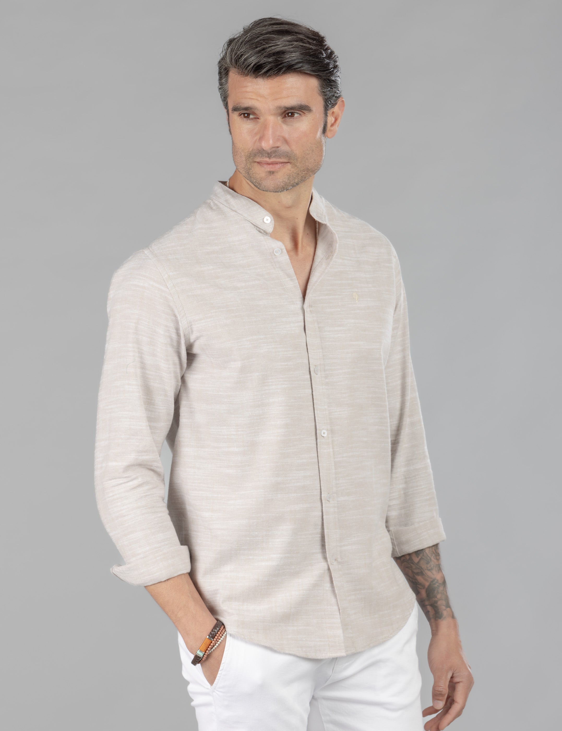 CAMISA OXFORD FLAMÉ CUELLO MAO
