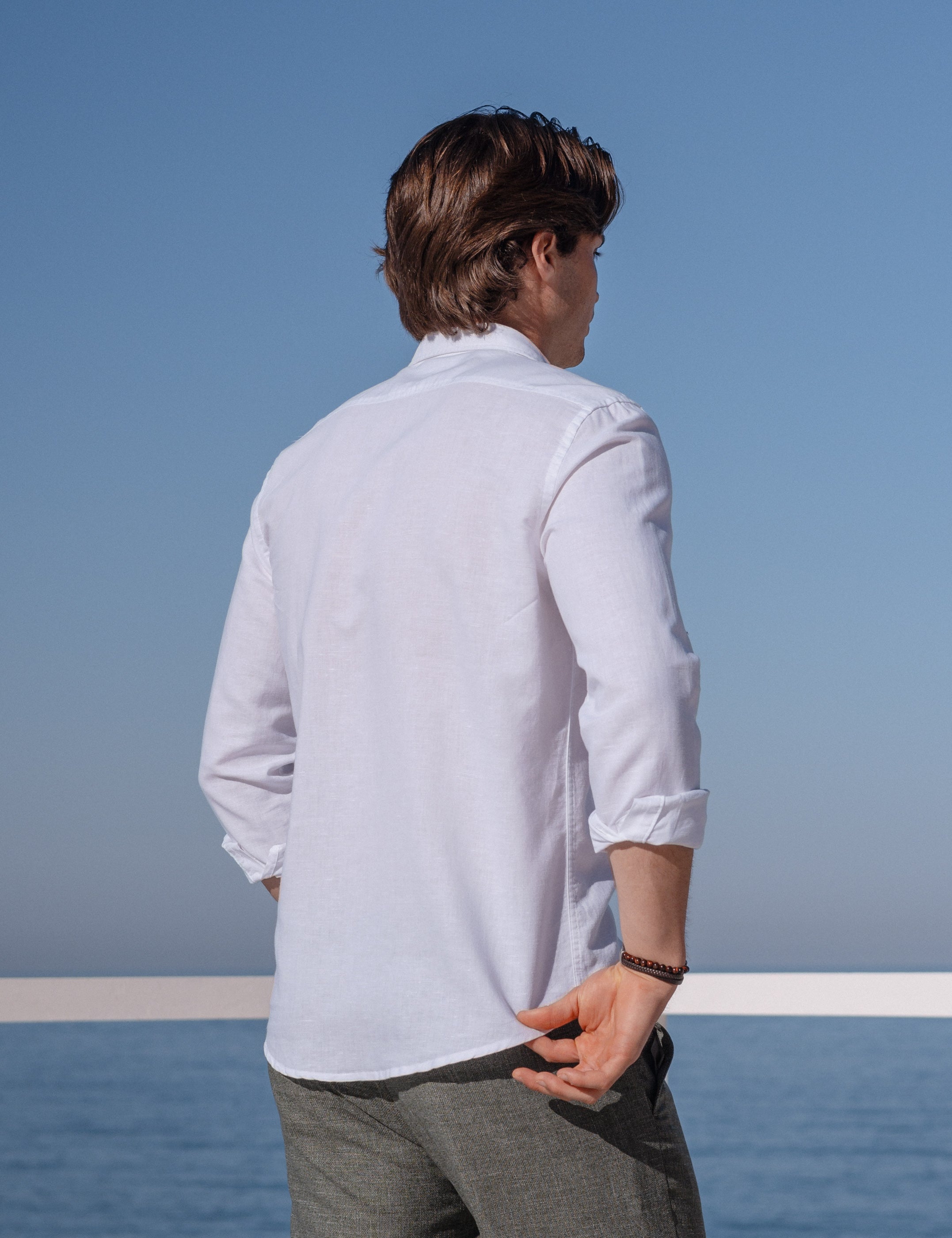 CAMISA CON LINO BLANCA