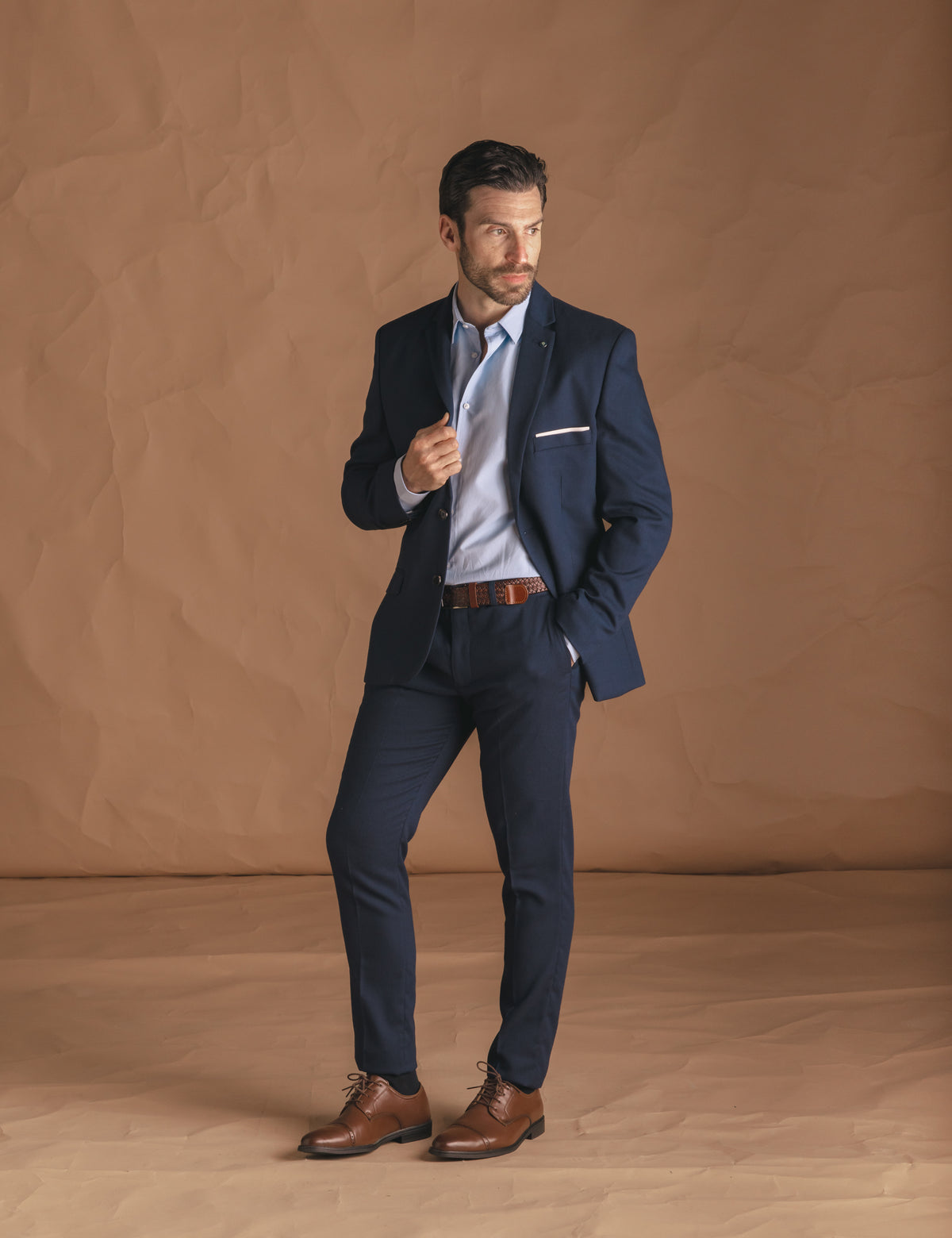 CAMISA VESTIR AZUL-CELESTE