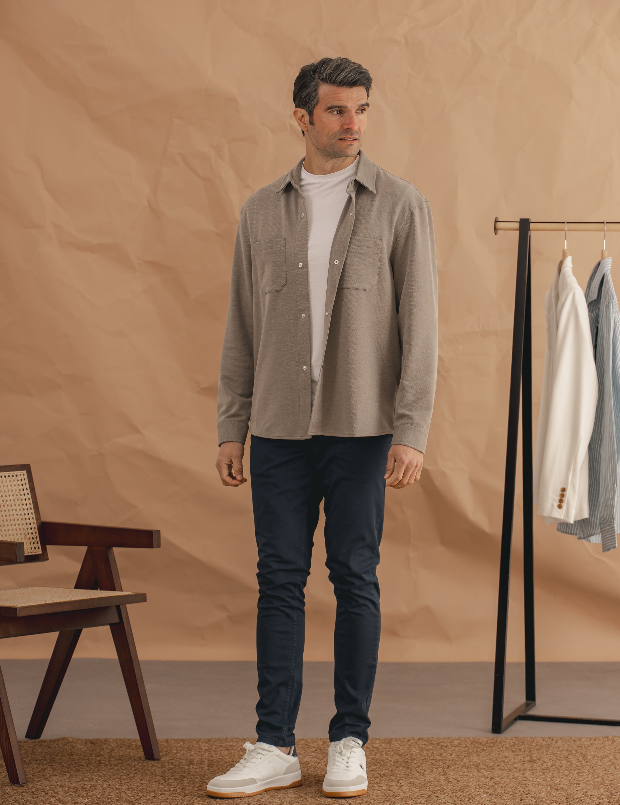SOBRECAMISA PUNTO BEIGE
