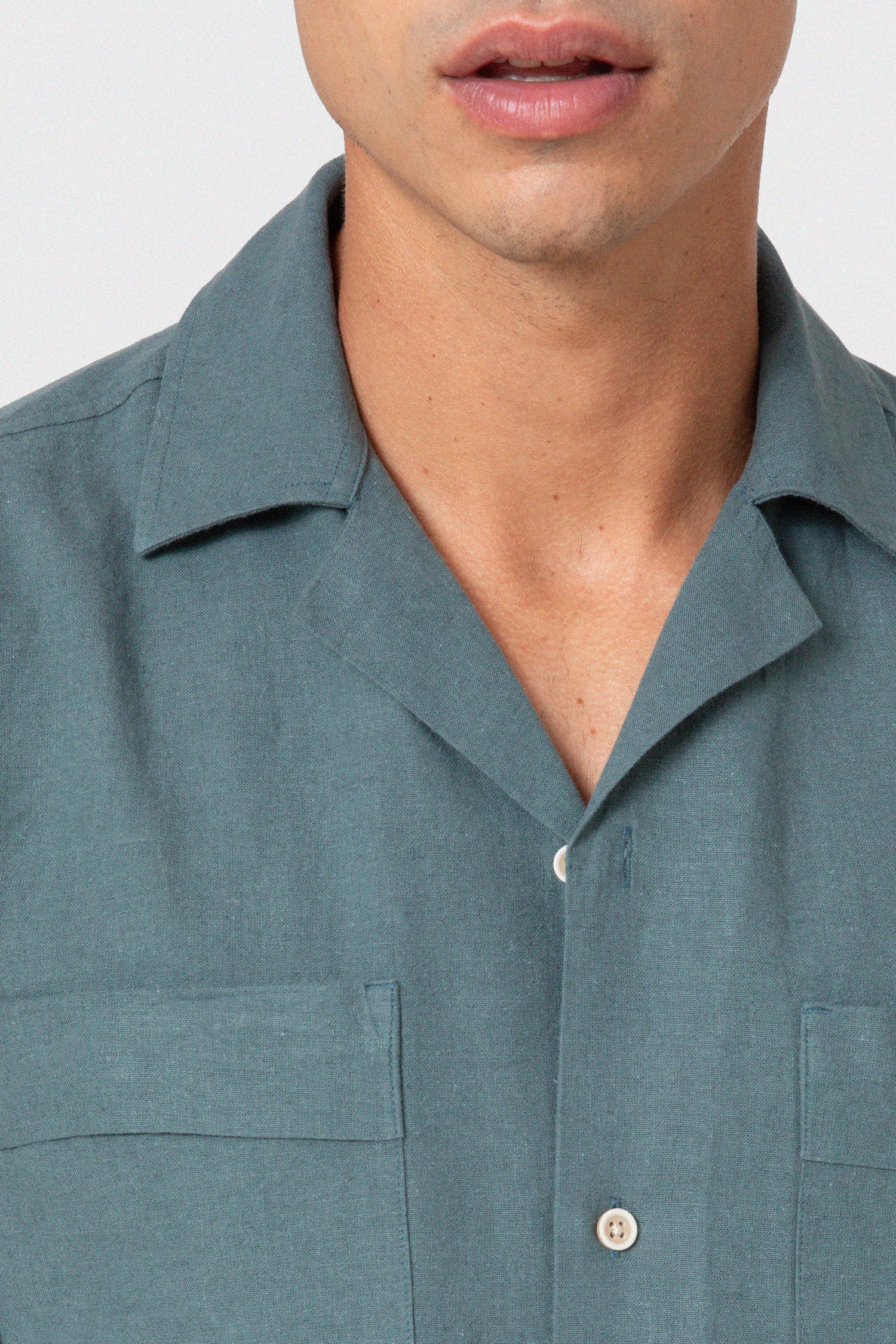 CAMISA LINO VERDE MANGA CORTA
