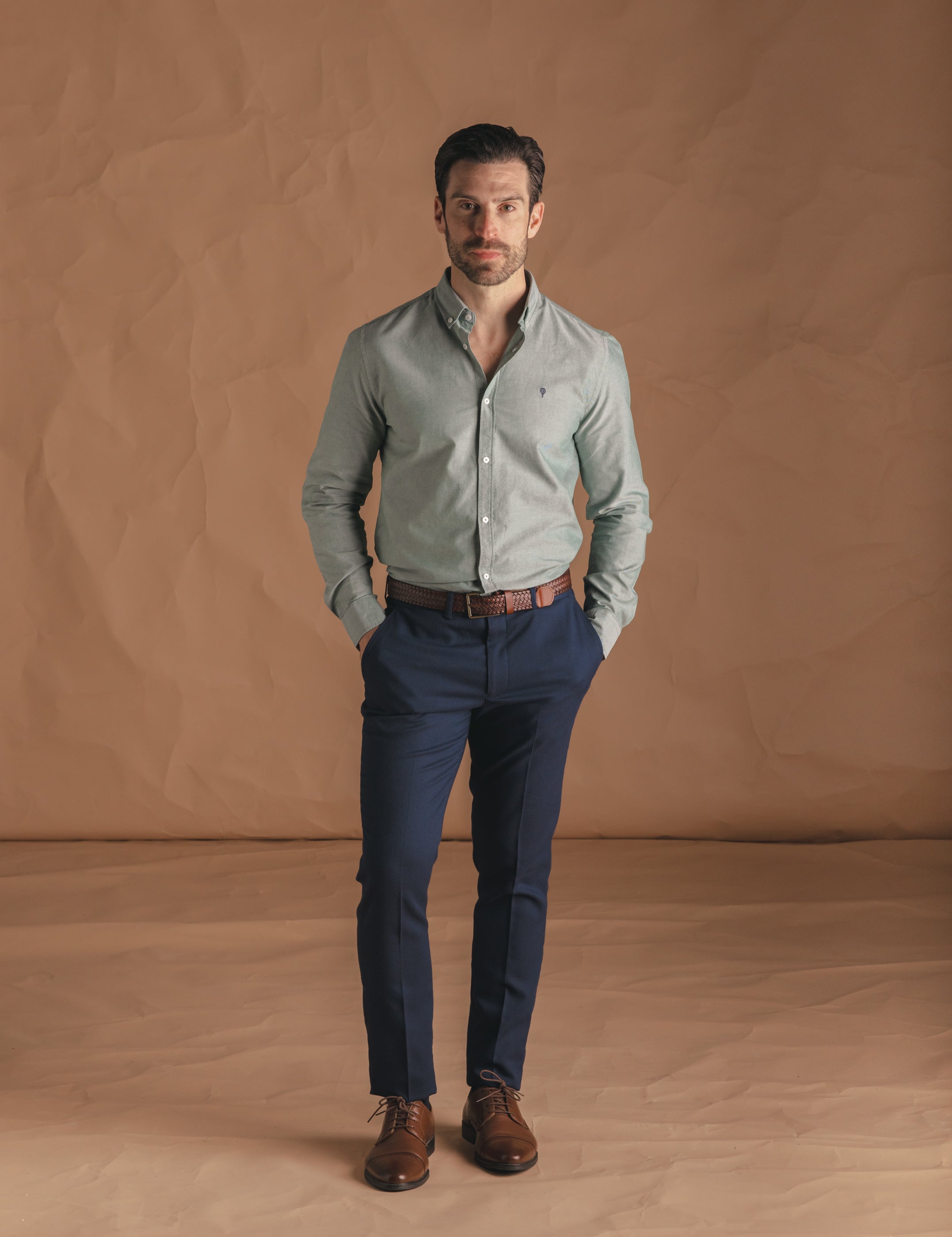 CAMISA OXFORD VERDE