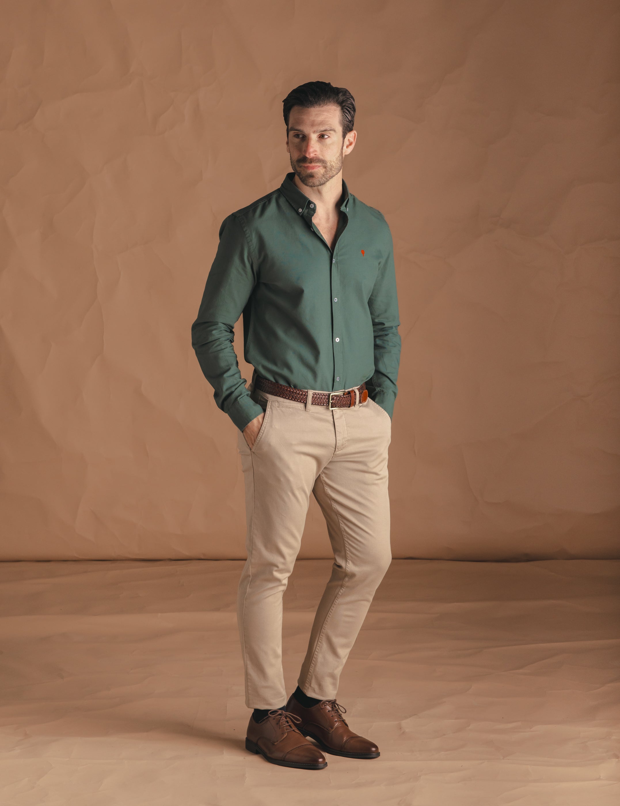CAMISA OXFORD VERDE