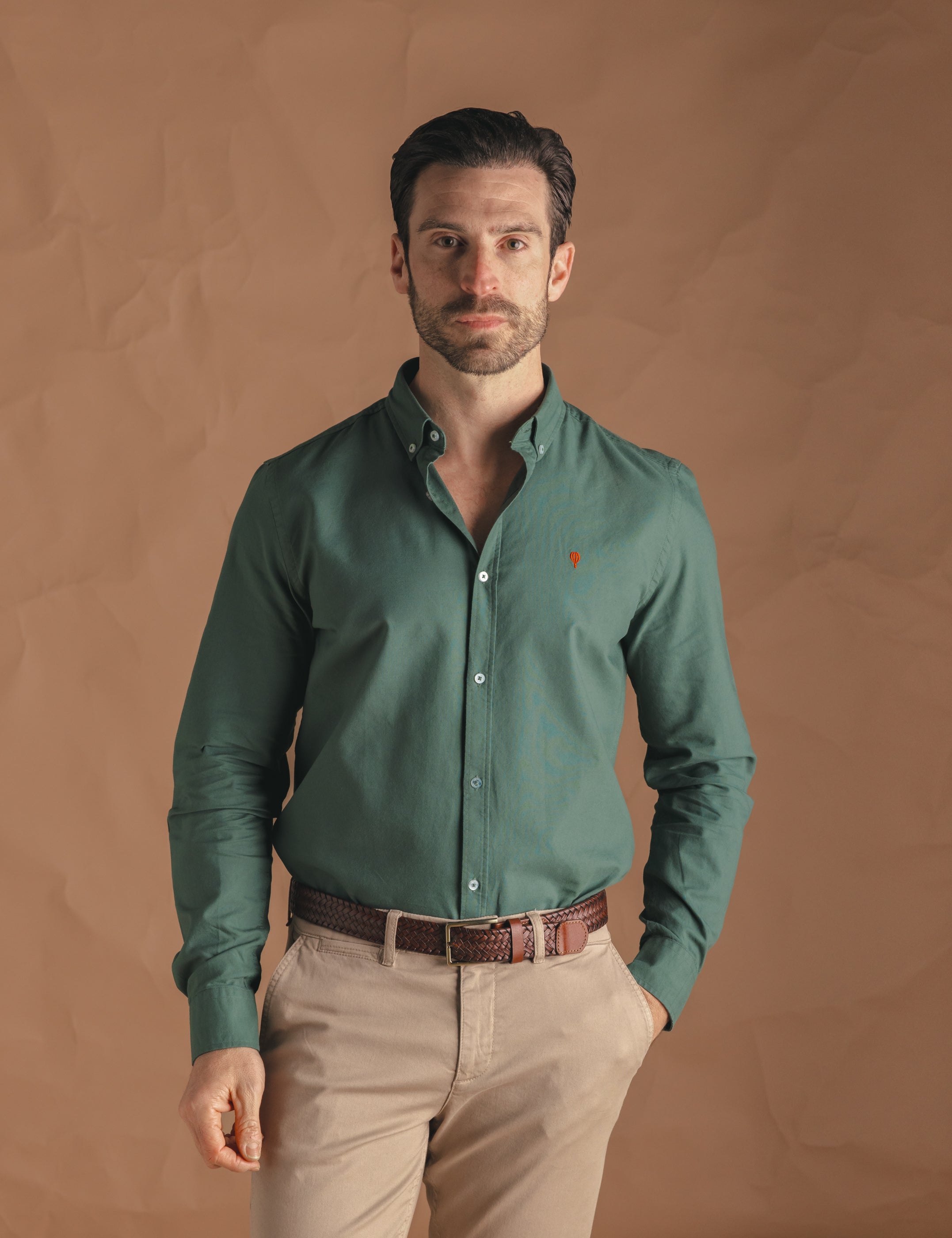 CAMISA OXFORD VERDE