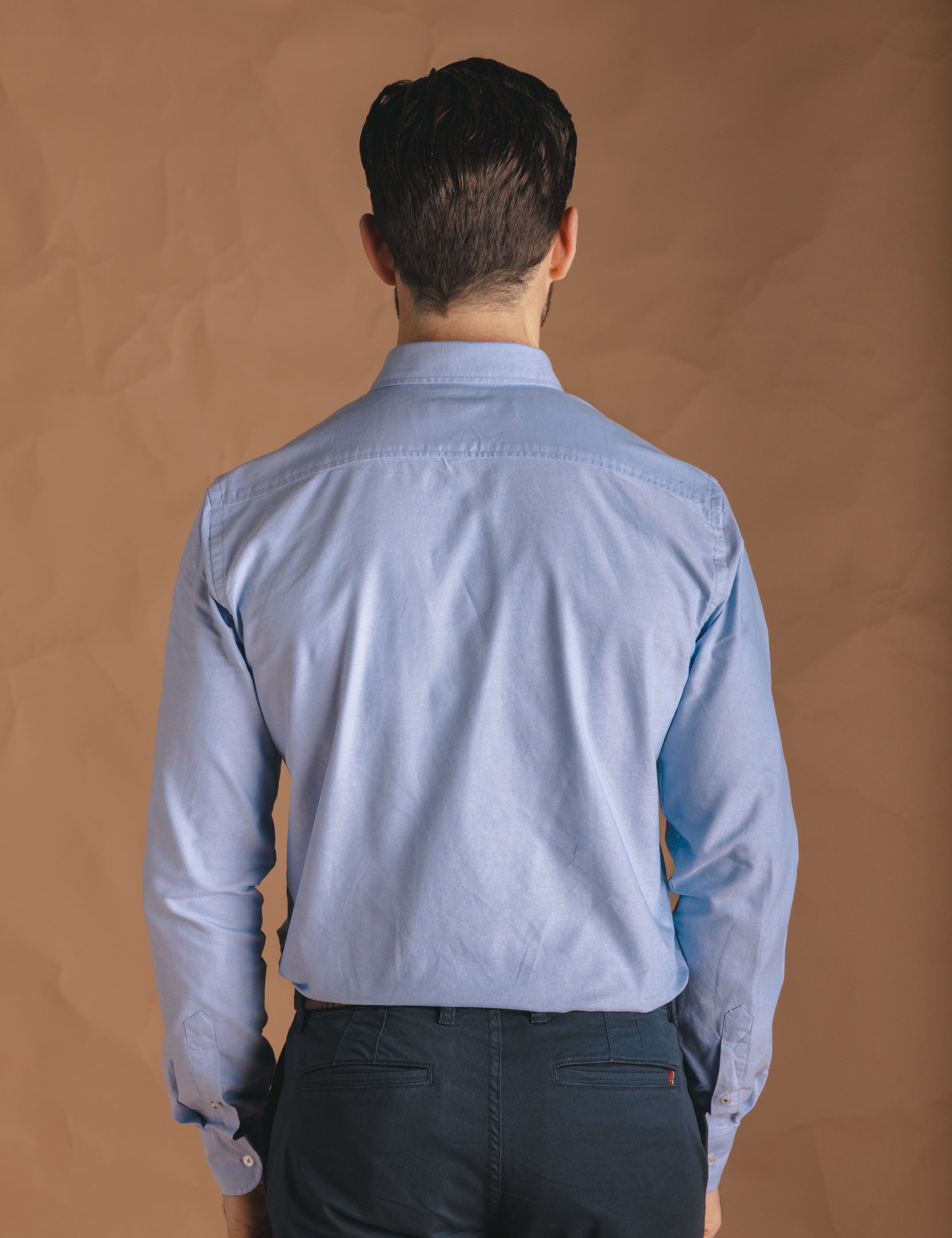 CAMISA OXFORD CELESTE