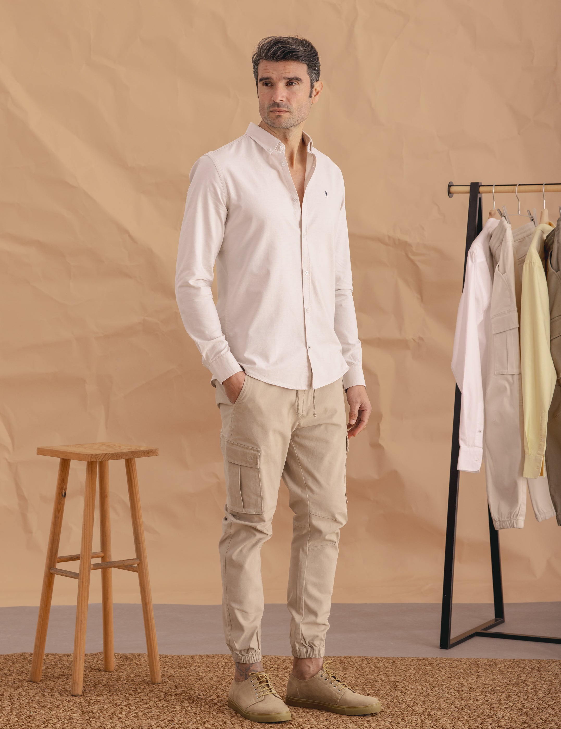 CAMISA OXFORD BEIGE