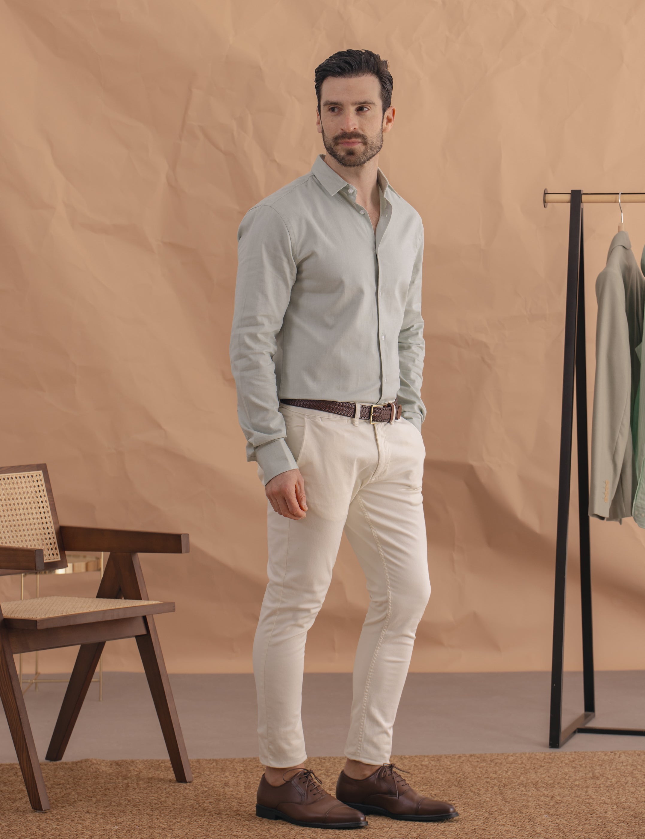 CAMISA VESTIR VERDE