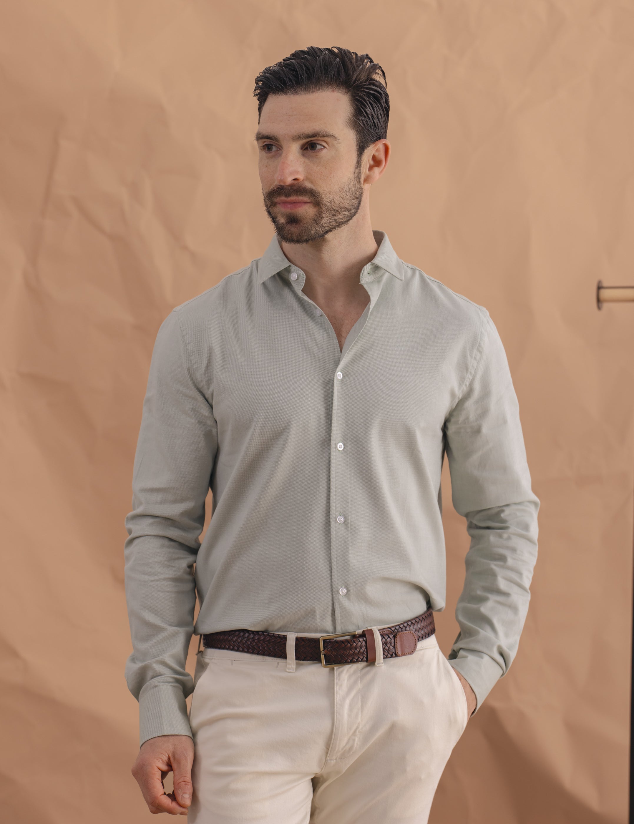 CAMISA VESTIR VERDE