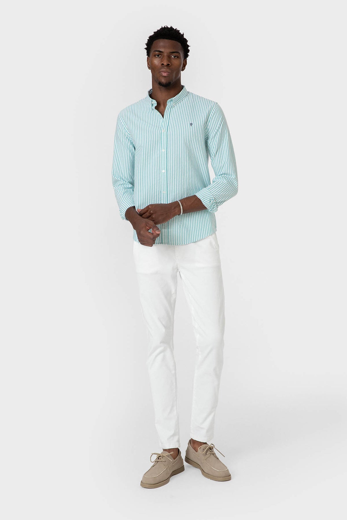 CAMISA OXFORD RAYA VERDE