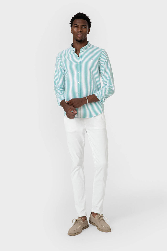 CAMISA OXFORD RAYA VERDE