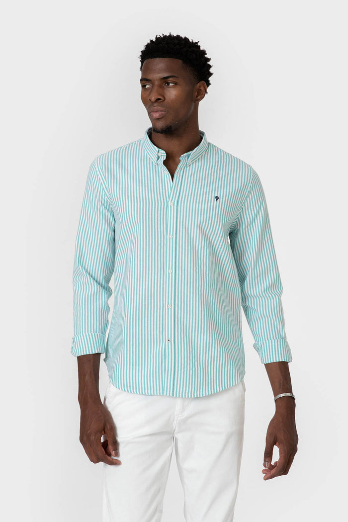 CAMISA OXFORD RAYA VERDE