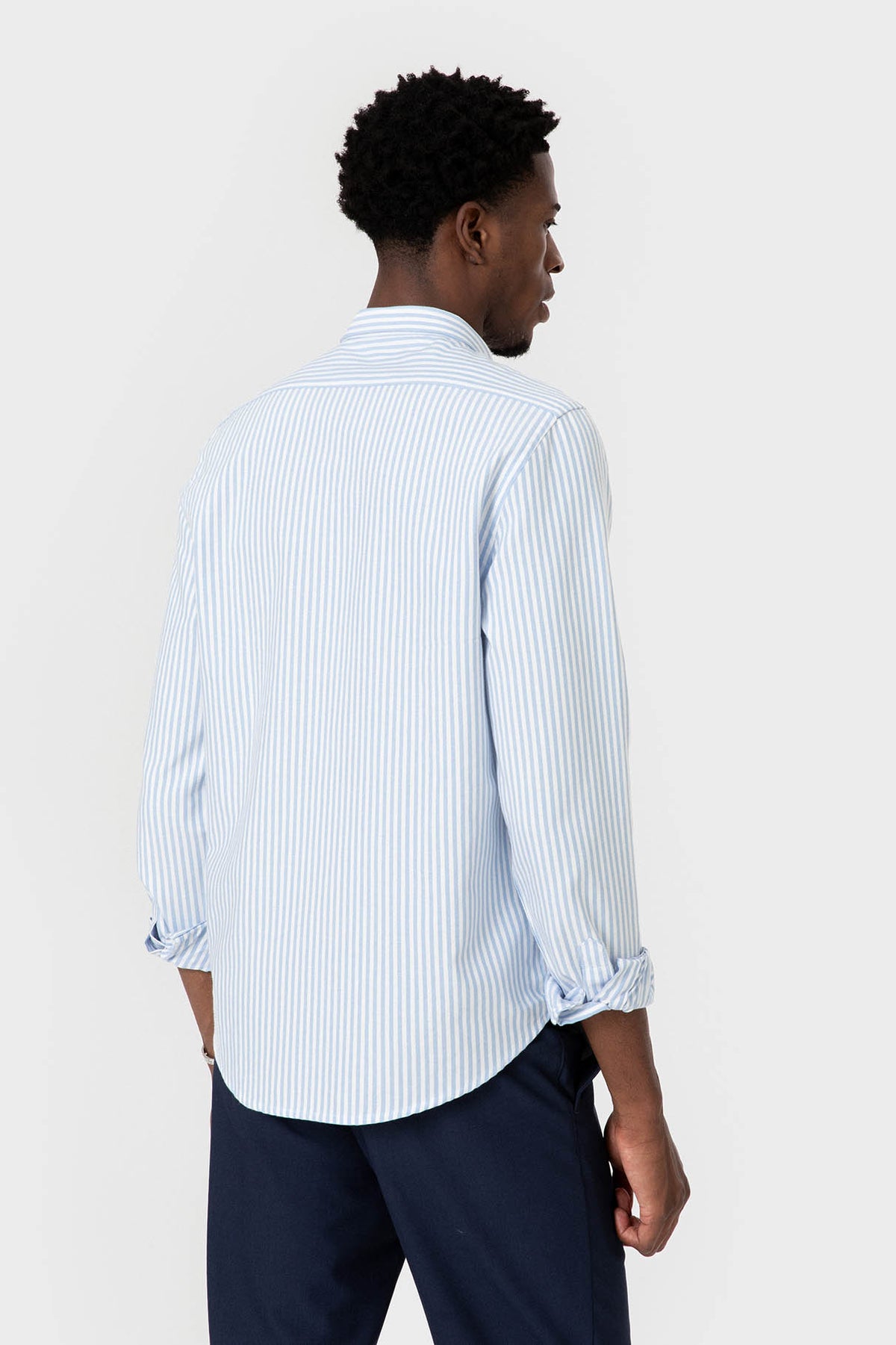 CAMISA OXFORD RAYA CELESTE