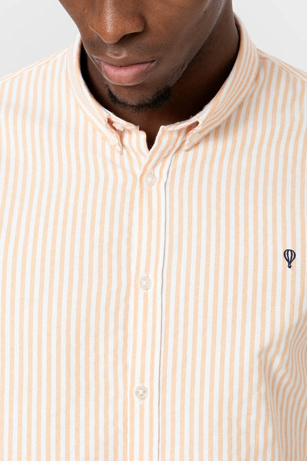 CAMISA OXFORD RAYA NARANJA