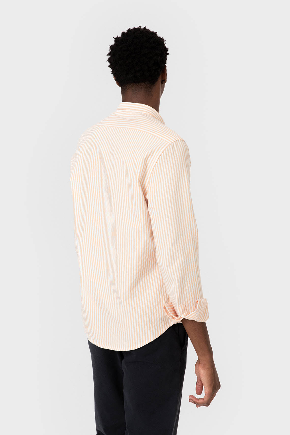 CAMISA OXFORD RAYA NARANJA