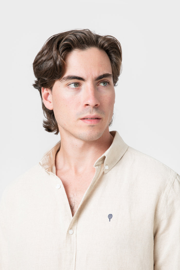 CAMISA DE LINHO BEGE