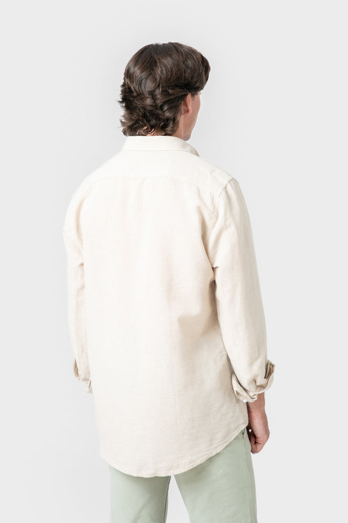 CAMISA DE LINHO BEGE