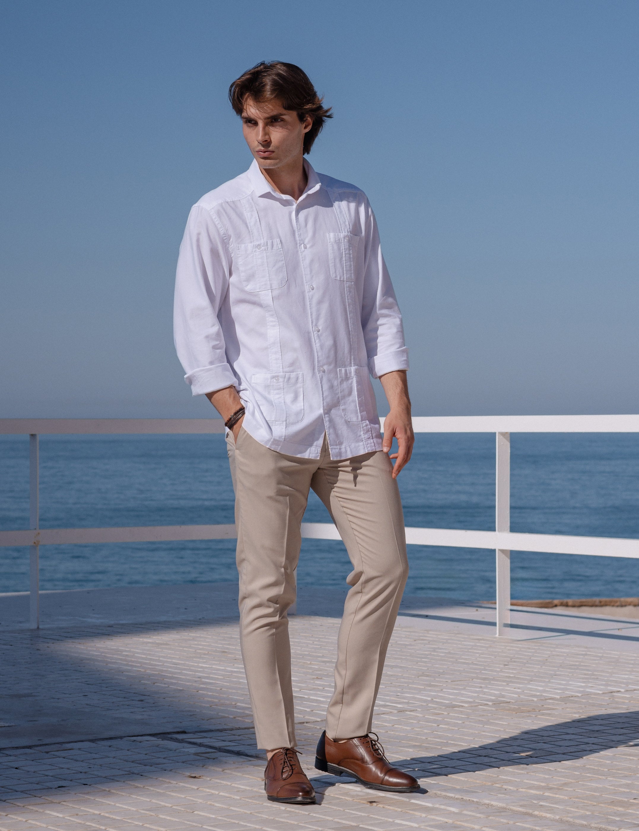 CAMISA CUBANA BLANCA