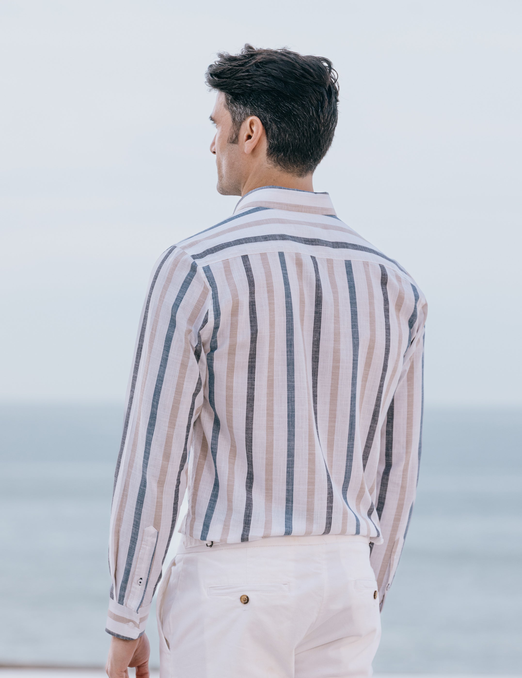 CAMISA RAYAS CON LINO