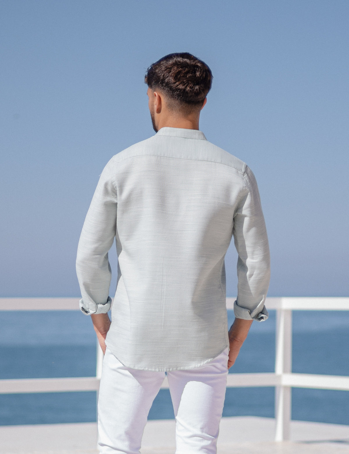CAMISA ESTRUTURA VERDE GOLA MAO