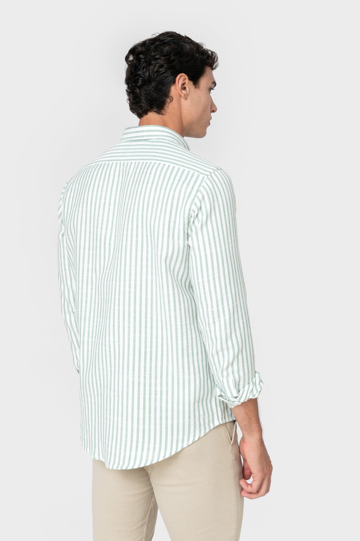 CAMISA ESTRUTURA LISTRA VERDE