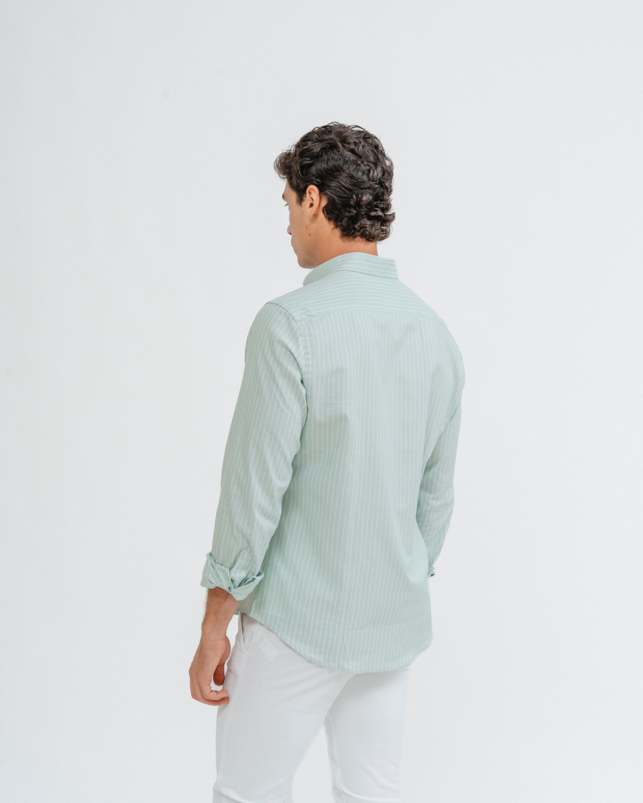 CAMISA OXFORD RAYA DIPLOMÁTICA VERDE