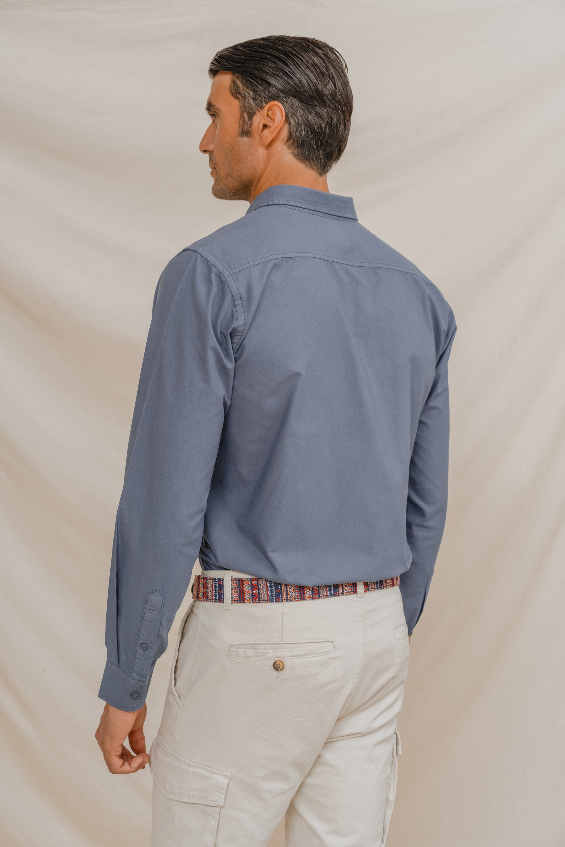 CAMISA OXFORD AZUL