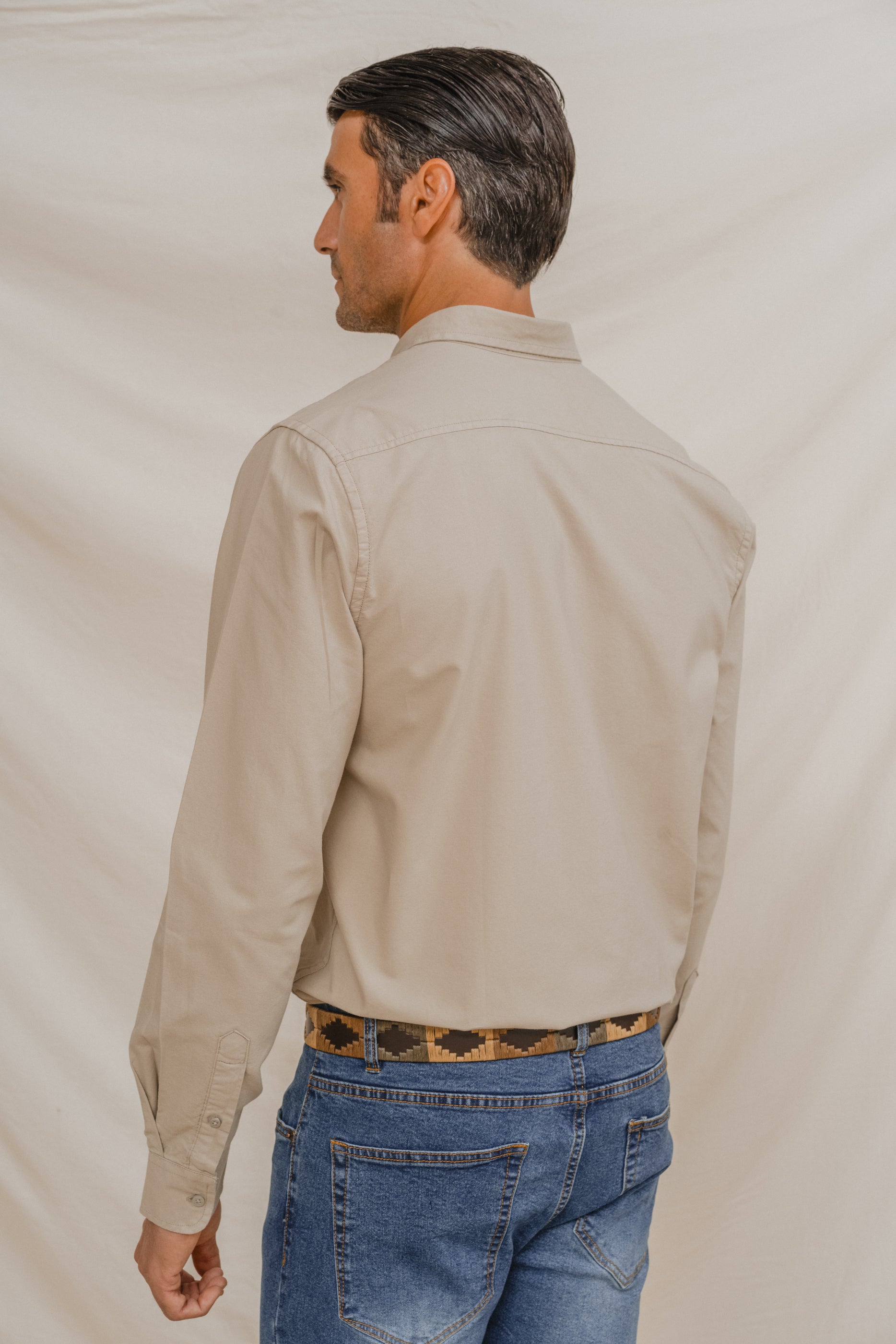 CAMISA OXFORD BEIGE