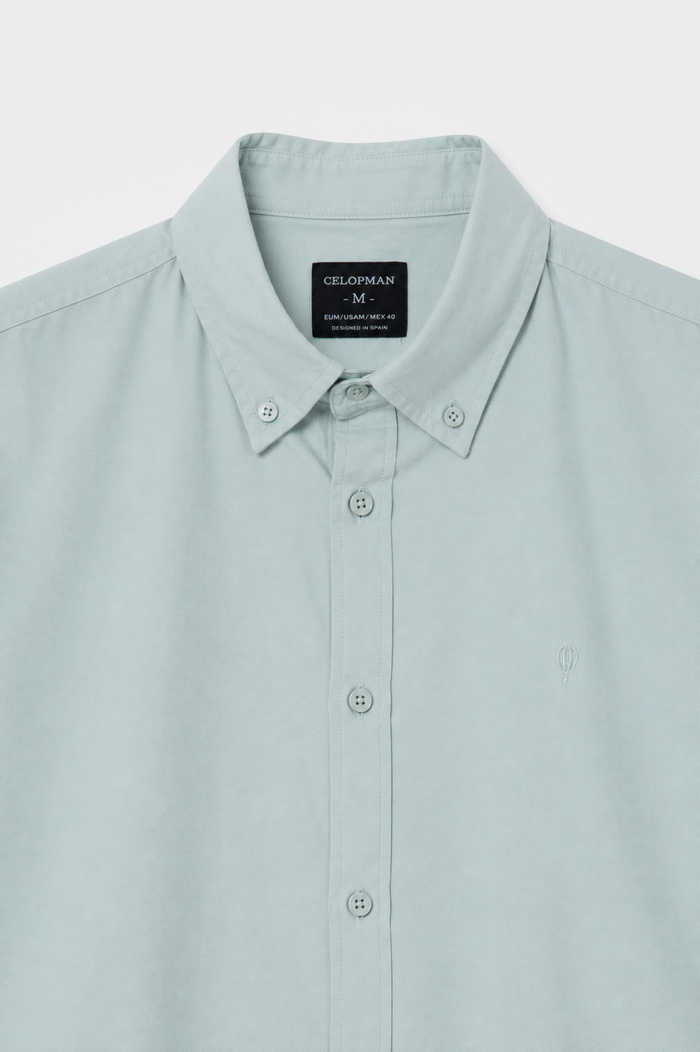 CAMISA ESTRUCTURA VERDE AGUA