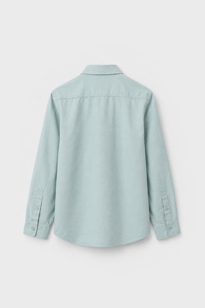 CAMISA ESTRUCTURA VERDE AGUA