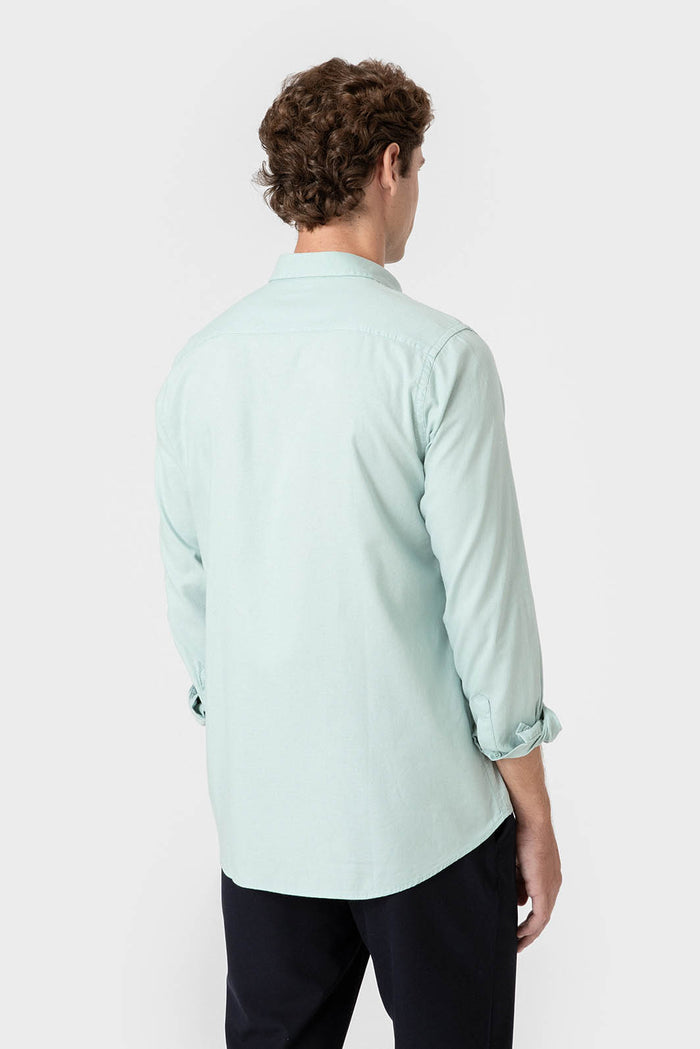 CAMISA ESTRUCTURA VERDE AGUA