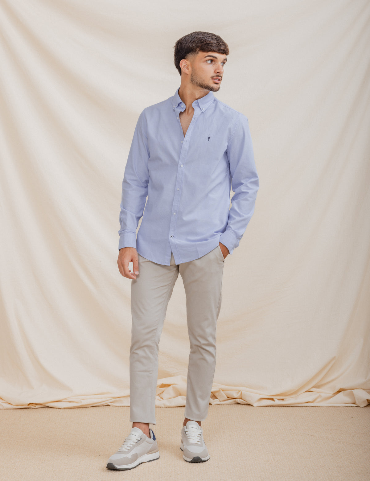 CAMISA OXFORD AZUL-CLARO