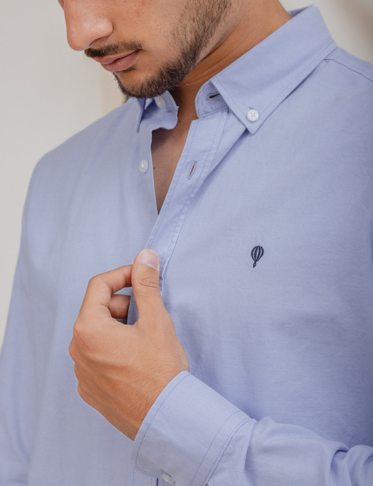 CAMISA OXFORD AZUL-CLARO