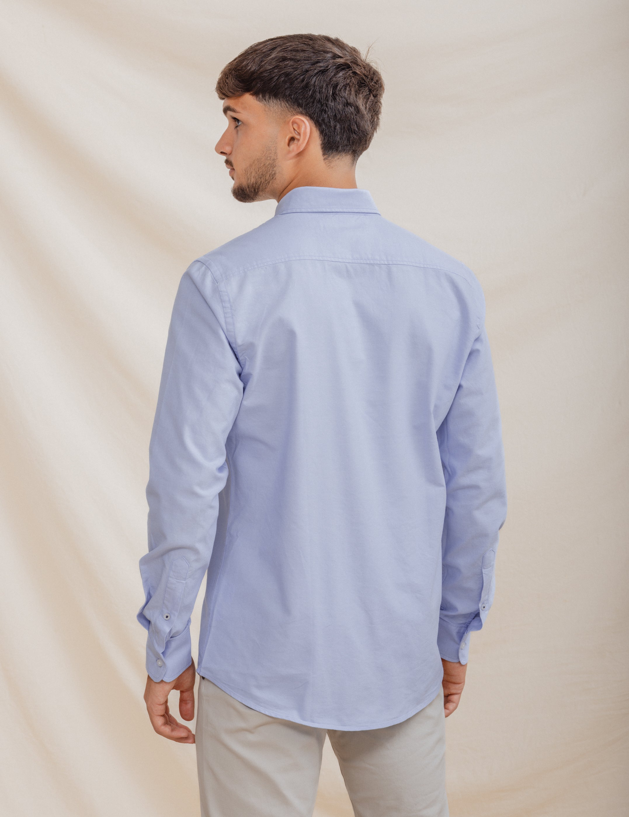CAMISA OXFORD CELESTE